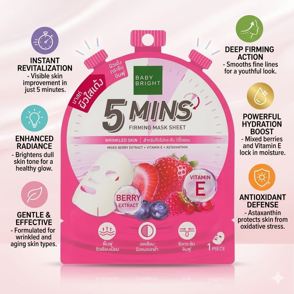 Baby Bright 5 MINS Firming Mask Sheet