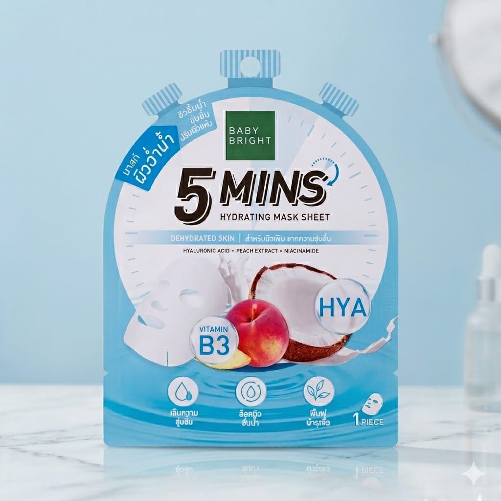 Baby Bright 5 MINS Hydrating Sheet Mask.