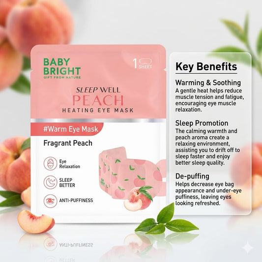 Baby Bright Sleep Well Peach Heating Eye Mask
